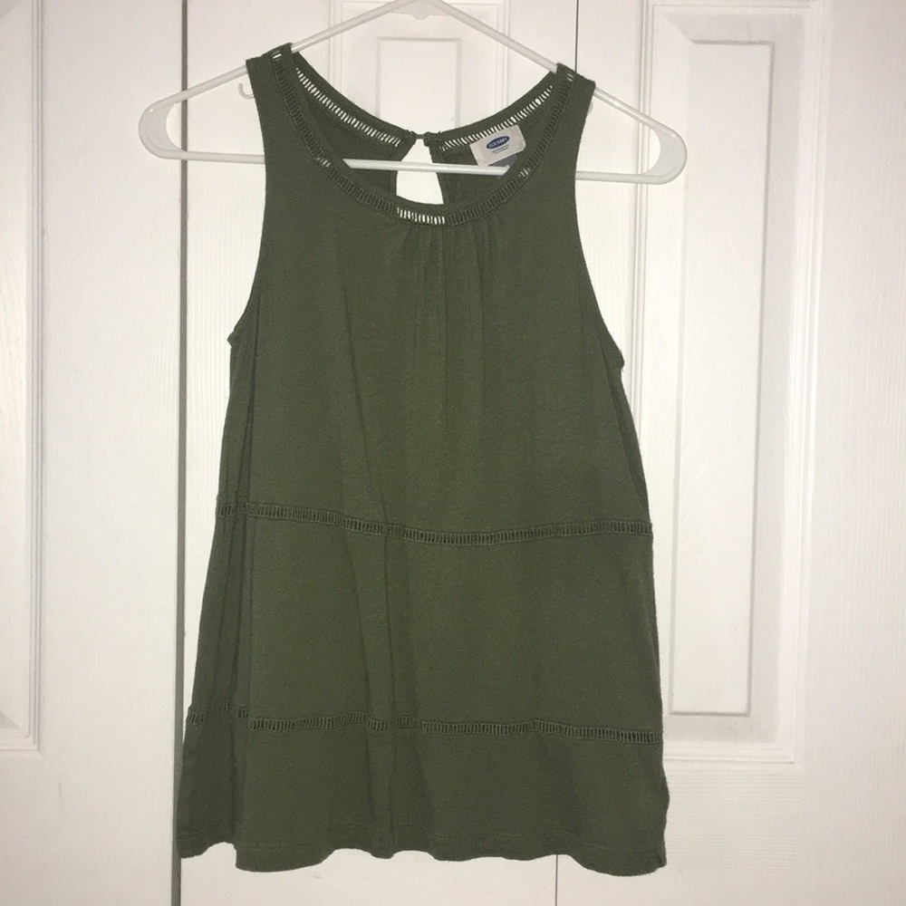 Army green tank top